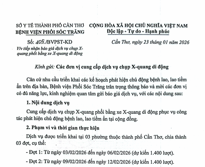 Bao gia dịch vụ chup xquang di dong